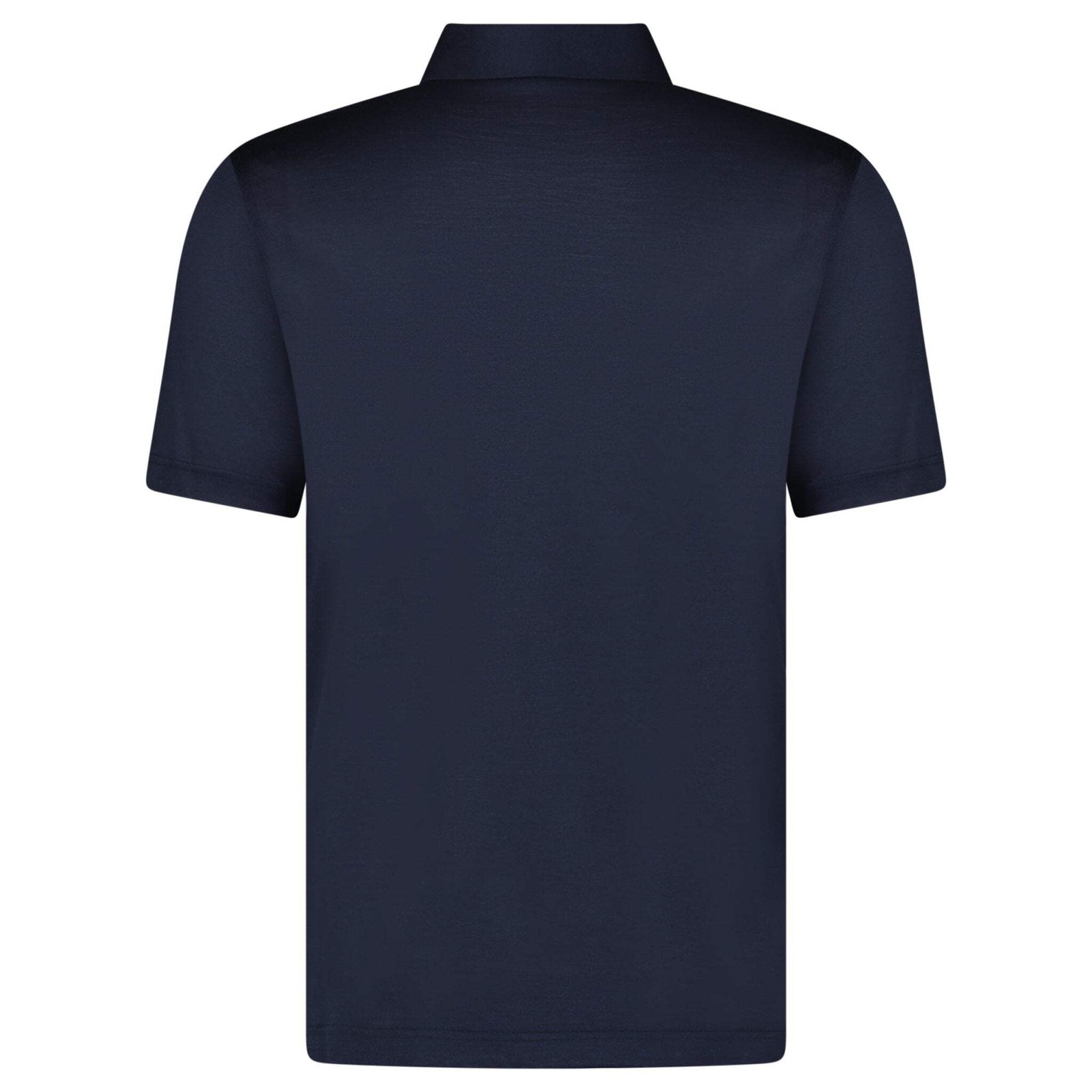 Gran Sasso Silk Polo Shirt in Navy Blue image 2