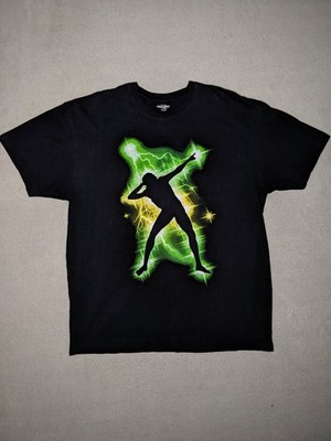 Usain Bolt Graphic T-Shirt Mens XL Black Short Sleeve Running Olympics Jamaica
