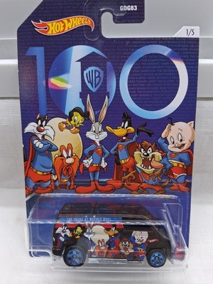 Hot Wheels 2022 100 Years Of Warner Bros. Custom 77 Dodge Van Black Die Cast