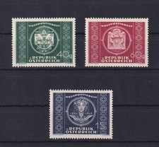 AUSTRIA 1949, Sc #565-567, UPU, 75th Anniv., MH