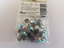 36 Swarovski Hot Fix Flatbacks 34ss Crystal AB. 2028