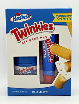 GLAMLITE x Hostess Twinkies Twinkie Lip Scrub & Lip Mask - Lip Care Duo NIB
