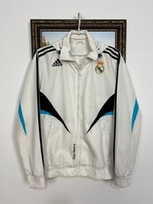 Vintage Adidas Real Madrid Football Train Hooded Jacket Soccer Track Top Size M