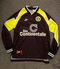 Nike Premier Borussia Dortmund BVB 09 1996 Long Sleeve Jersey Black/Yellow Size M