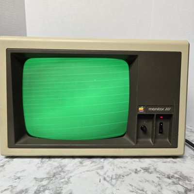 Apple III Monitor A3M0039 Vintage Green Phosphor Tested Turns On