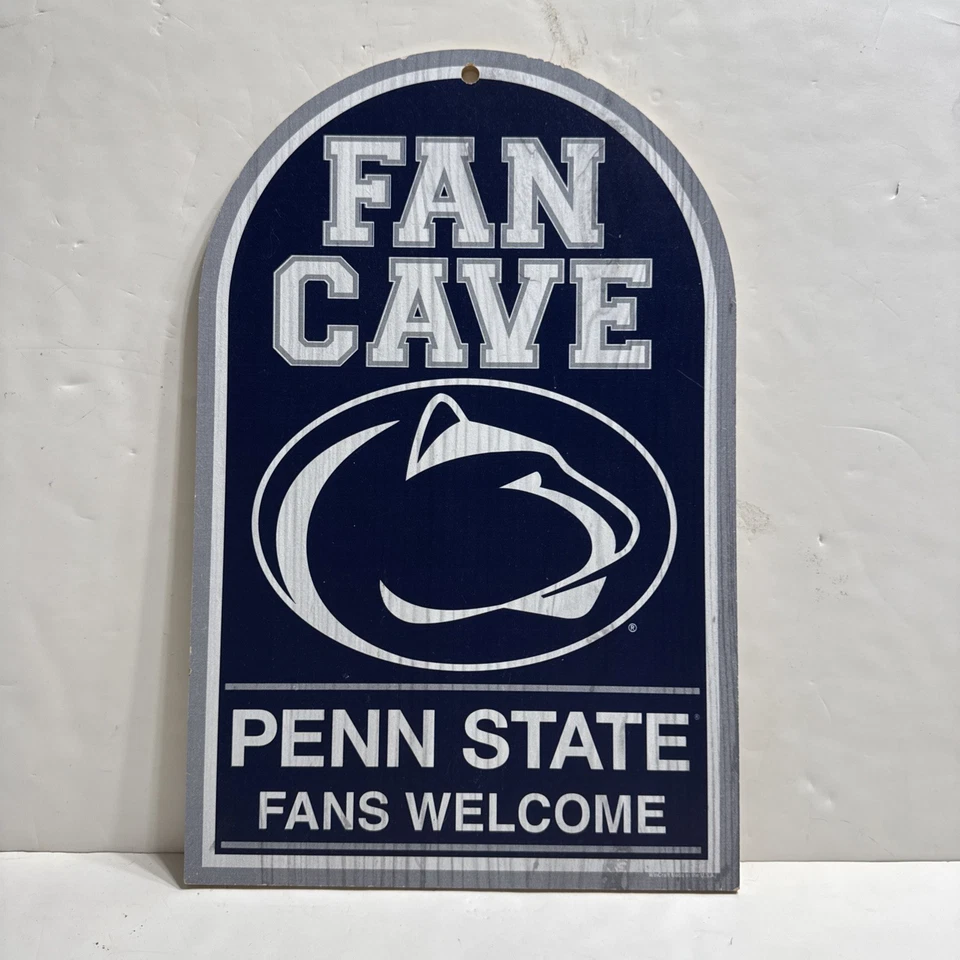 Penn State Nittany Lions Fan Cave Penn State Fans Welcome Wooden Decor Sign - Image 2 of 4