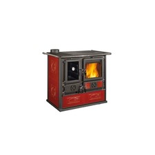 Stufa a Legna VST Rosa Sinistra Reverse in Maiolica Nordica