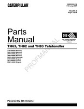 Caterpillar Cat TH63 TH82 TH83 Telehandler Parts Catalog Manual SEBP2351