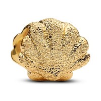 Pandora Shine Strukturierte Muschel Mini-Charm 14 Karat Vergoldung 764057C00