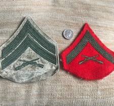 USMC Marine Corps Rank patches x2 Corporal and Lance Corporal previously issued