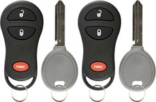 Keyless Entry Remote Fob Uncut Ignition Car Key Replacement Pack of 2