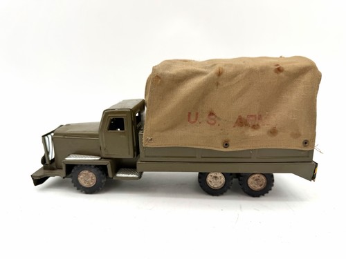 Vintage SSS S-1134 U.S. Army Cargo Truck Blechspielzeug Japan Canvas Cover - Bild 4 von 9