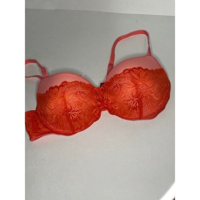 Adore Me Cherry Tomato Lace Push Up Bra Size 34C NWT