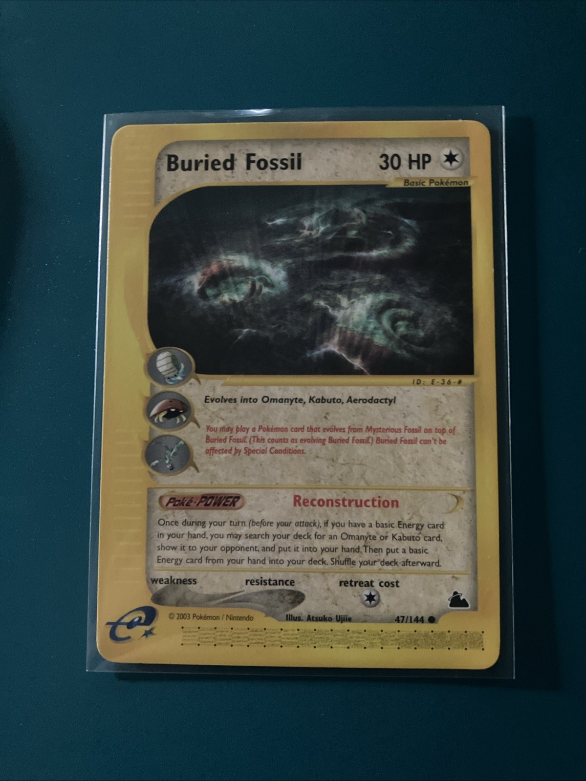 POKEMON TCG SKYRIDGE BURIED FOSSIL 47/144 COMMON NM