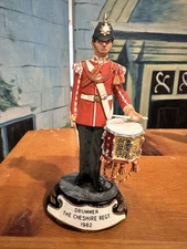 VTG C Stadden CHESHIRE REGIMENT DRUMMER metal figurine 120mm Studio Paint 1982