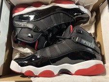 Size 12 Mens Air Jordan 6 Rings Bred Black Shoes 322992-062 With Box!