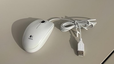 LOGITECH USB-Maus B100, optisch, 800 dpi, weiß, Kabelgebunden