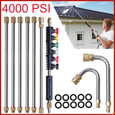 #ad 4000PSI High Pressure Washer Extension Wand Replace Lance Gutter Cleaner Nozzle $34.99