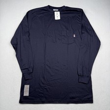 Tyndale Shirt Mens Large Blue Long Sleeve Flame Resistant Workwear Made USA