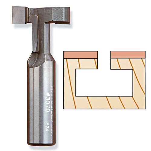 Whiteside 3070 T-Slot Cutter Bit - 1/2" SH X 1-1/16" LD X 3/8" SD