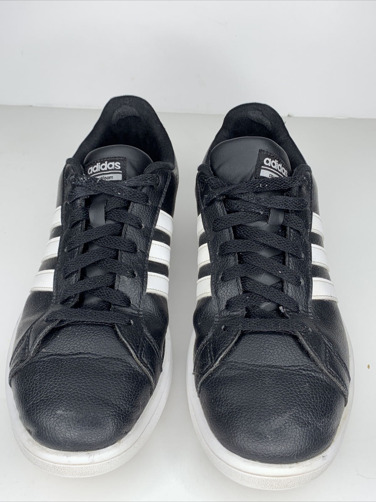 Adidas Men's Sz 11 Cloudfoam Advantage Shoes HWI 28Y001 Black/White Stripes  | eBay