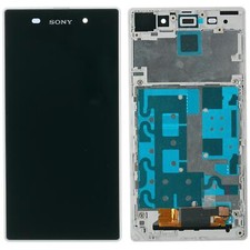 Vetro display touchscreen + cornice originale Sony Xperia Z1 L39h, bianco