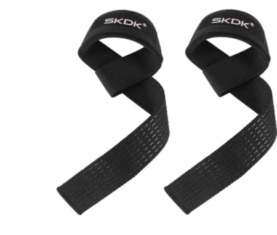 VIC_SPACE1 Lifting Straps Pair Strong Grip Cotton Wrist Powerlifting Fitness GYM Deadlift