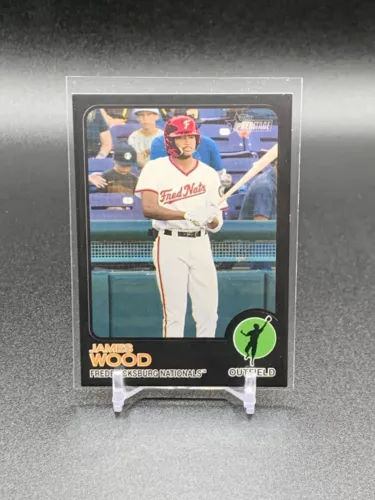 2022 Topps Heritage Minor Leagues James Wood Black Border /50 Nationals