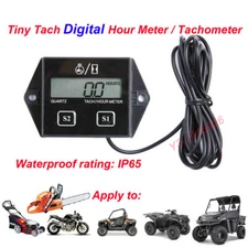 Tiny Tach Digital Hour Meter / Tachometer for Marine Spark Mower Engine Motor