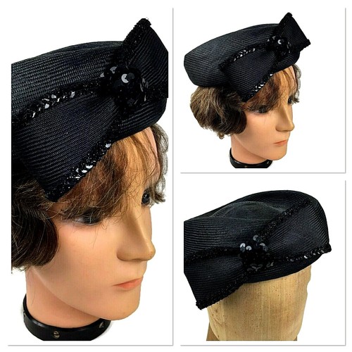 Vintage JOE BILL MILLER black pill box 