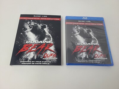 COCAINE Bear Blu-Ray + DVD w/ Slipcover [NEW SEALED]