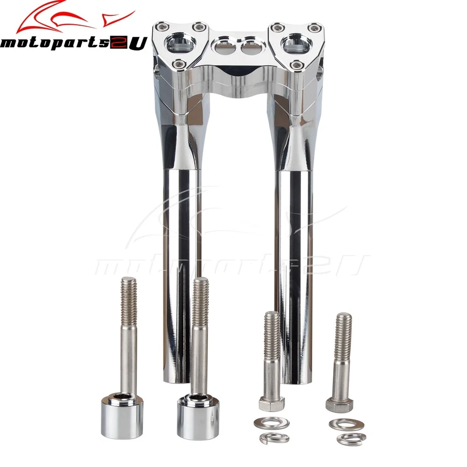  Elevadores de manillar modulares estilo retroceso de 1" para Harley Dyna Street Bob Softail Foto 4 de 4