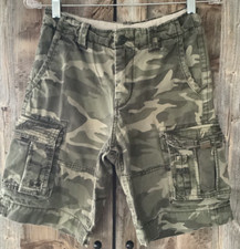 GAP KIDS Heavy Duty Duck Canvas Cotton Camo Cargo Utility Shorts 10