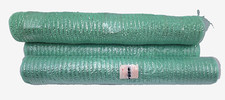 Lot of 3 Decorative Mesh Rolls 21" Wide Green Unused for Crafts Wedding Decor