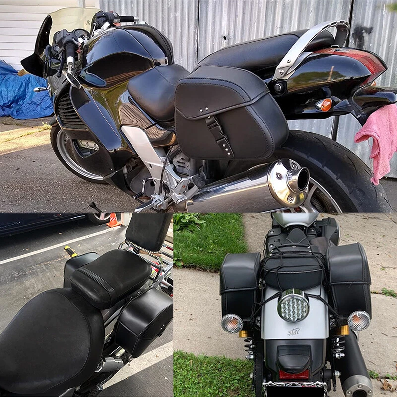 Side Saddle Bags Saddlebag For Kawasaki Vulcan VN 1500 1600 1700 2000 800 900 Foto 3 de 4