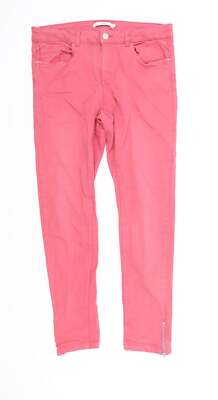 b.young Damen Skinny Jeans rosa Polyestermischung Größe W29 - Knöchel