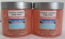 Yankee Candle Simply Home Fragrance Spheres Odor Beads Lot of 2 BERMUDA BEACH