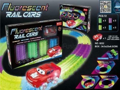 tracks glow rail car