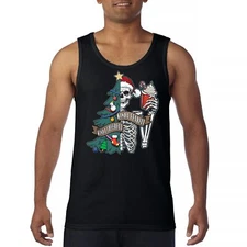 Kinda Cheerful Kind of Fearful Tank Top Christmas Santa Dead Inside Men's Top
