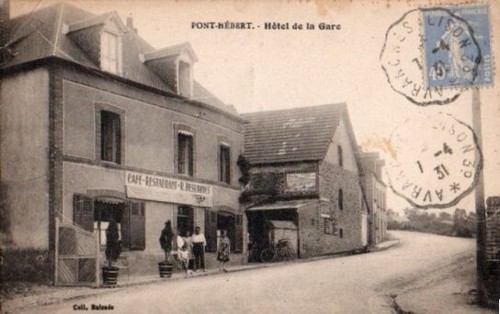 50 CPA ANIMEE 1931 PONT HEBERT HÔTEL DE LA GARE R DESLANDES