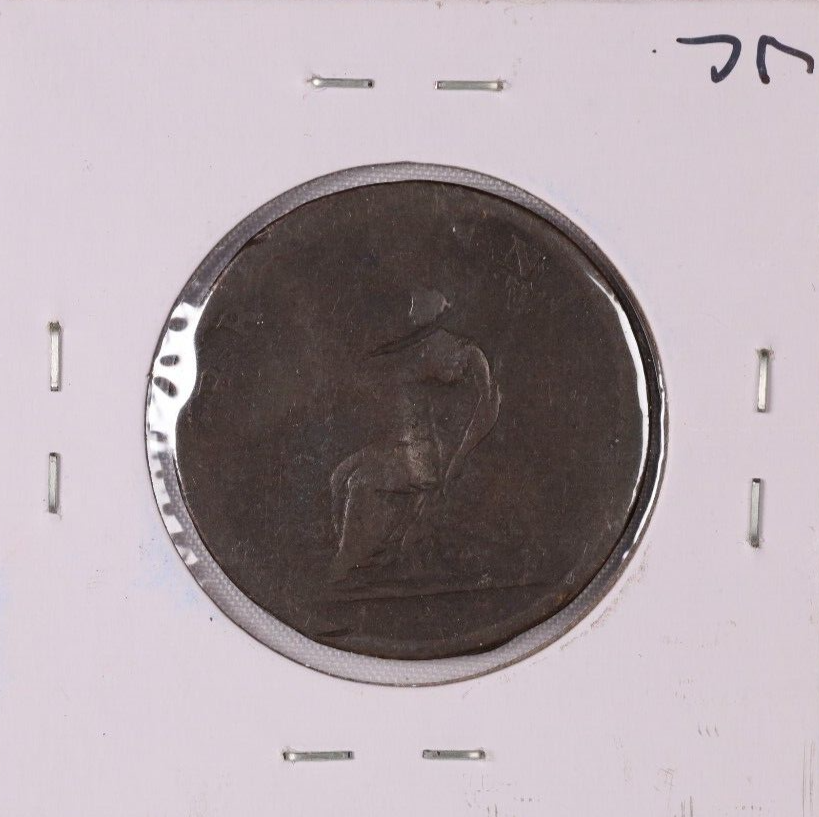 1806 Great Britain Half Penny George III 4th Issue Copper Coin Km