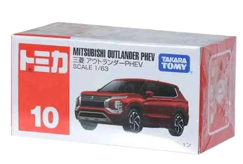 Tomica Mitsubishi Outlander PHEV No.10 1/63 Rojo Diecast Car Takara Tomy Japón Foto 4 de 4