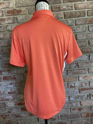 GREG NORMAN PLAY DRY Womens Coral Gray Short Sleeve Golf Polo Size Large - Picture 3 of 4