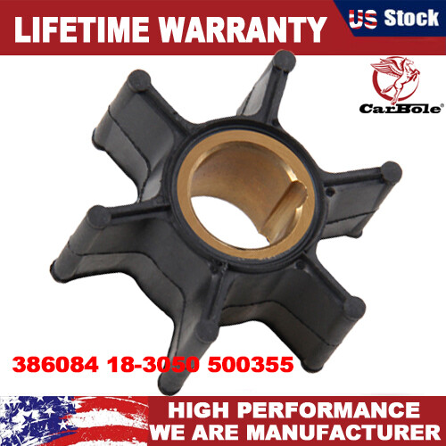 386084 Water Pump Impeller 9.9 15 HP18-3050 500355 For Johnson Evinrude OMC US - Picture 1 of 11