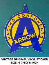 ARROW RACING COMPONENTS VINTAGE ORIGINAL VINYL DECAL STICKER - PERFORMANCE-NHRA