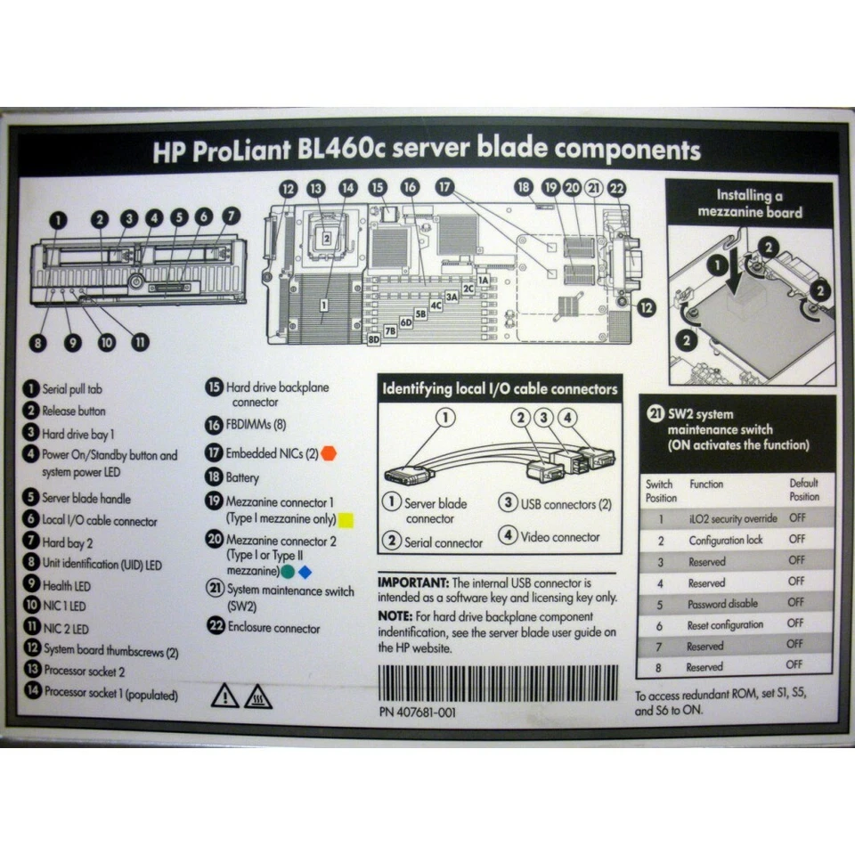 HP 501713-B21 BL460c G5 E5450 3.0GHz QC (1P), 2GB Blade Server - Image 3 of 3