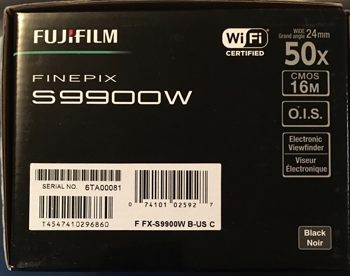 FUJIFILM FinePix S9900W Compact Digital Camera Black in Box w