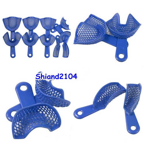 1 Pair Dental Stainless Steel Quadrant Impression Trays Upper and Lower