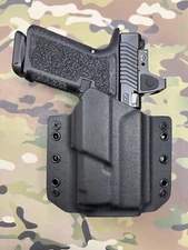 Black Kydex Light Bearing Holster for P80 G19 Inforce APLc