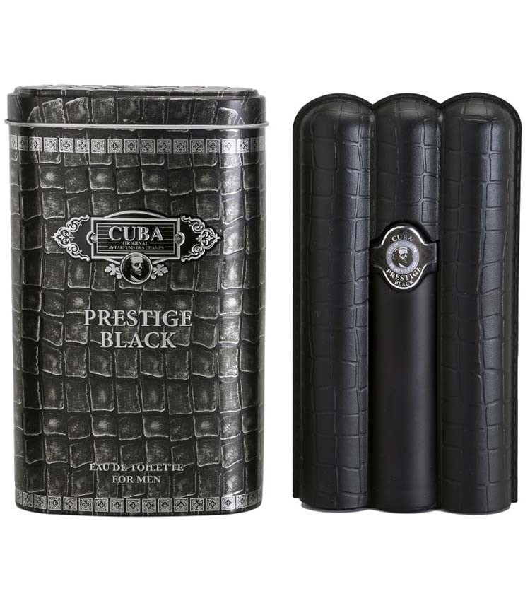 CUBA PRESTIGE BLACK FOR MEN profumo uomo edt eau de toil. 90ml NUOVO